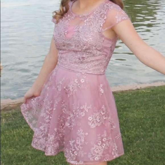 Purple two- piece dress - Picture 3 of 3